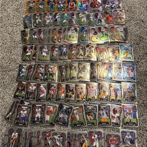 121 card lot of 2020-2024 Panini Prizm  vet & Rookie football cards NFL stars
